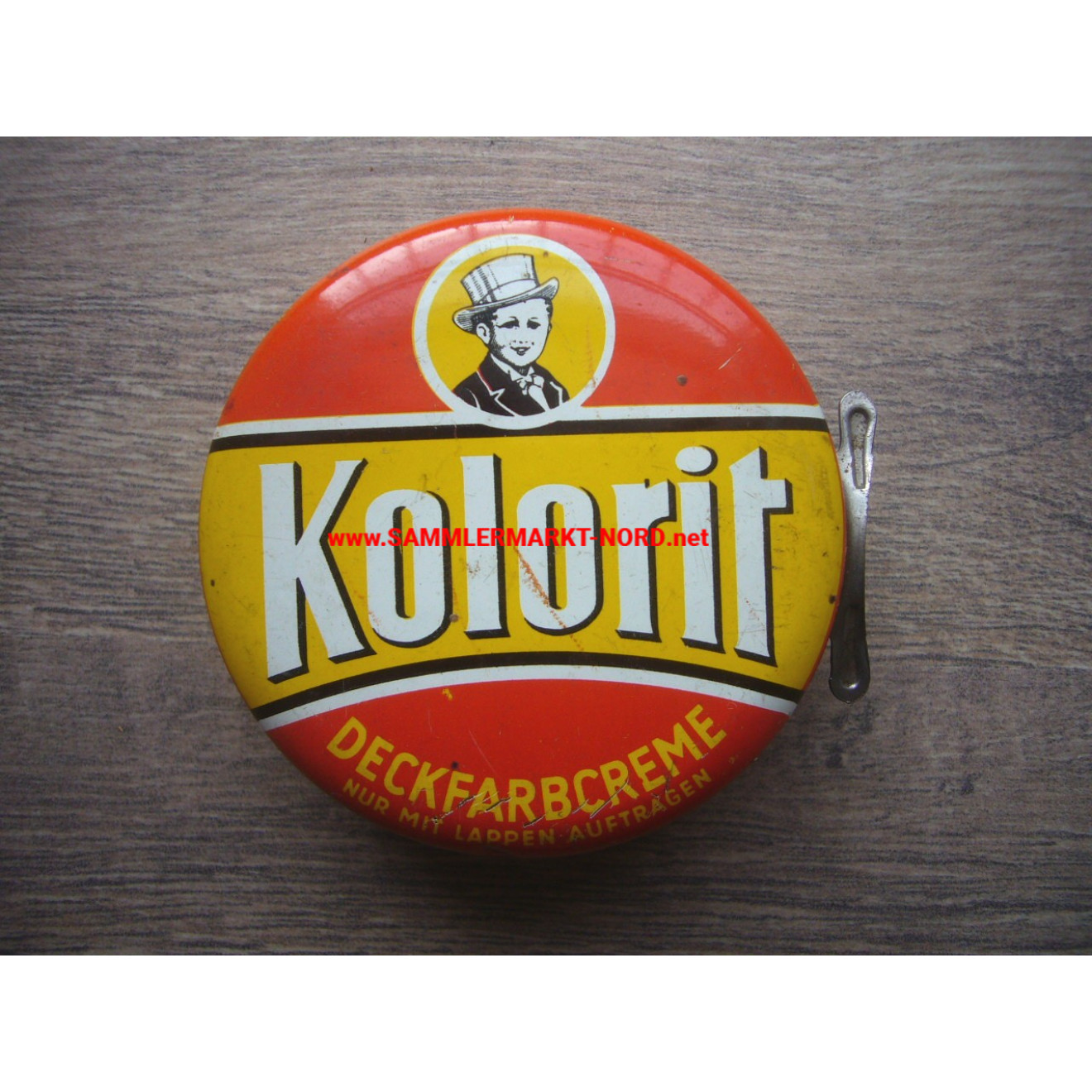 Wehrmacht - sutlers - colour shoe polish - tin with contents