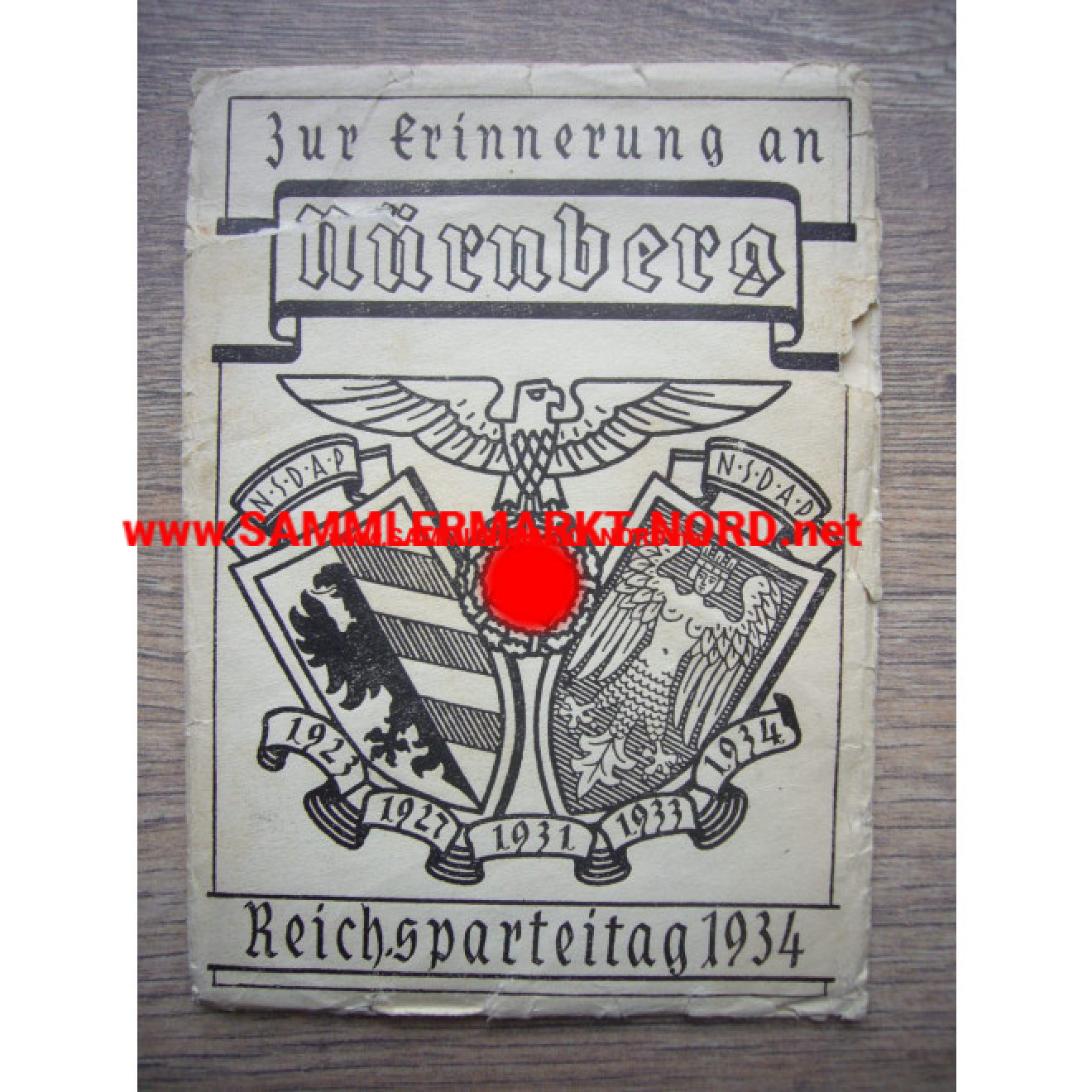 In memory of Nuremberg - Reichsparteitag (NSDAP) 1934 - Protective cover