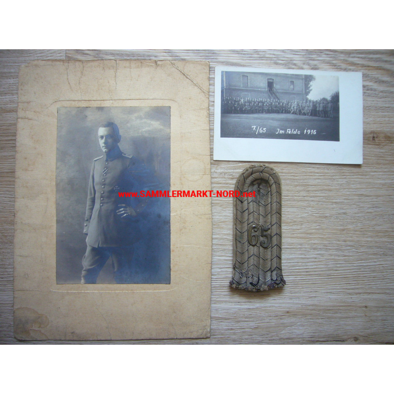 185. Infanterie Division - Infanterie Regiment 65 - Schulterklappe & Fotos
