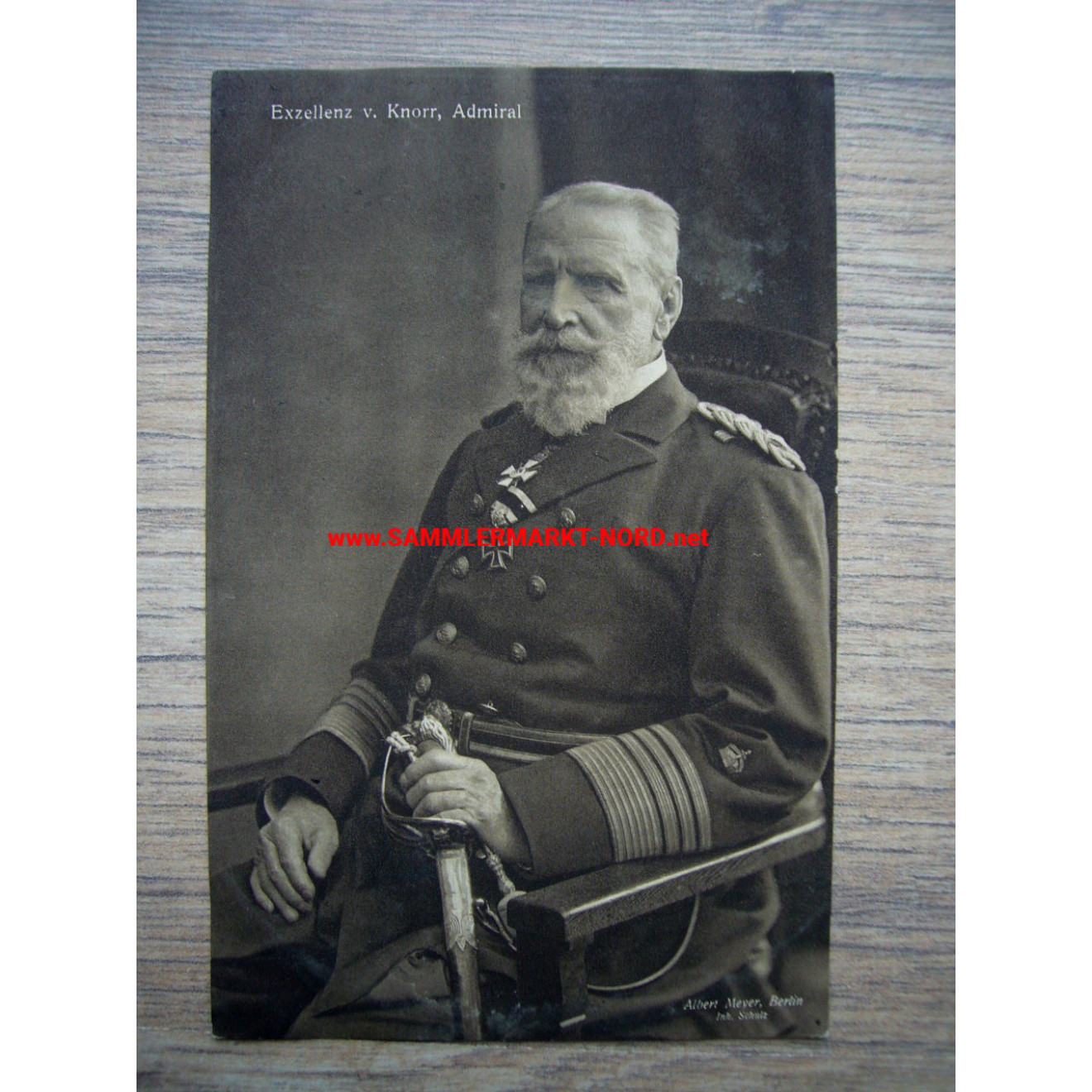 Admiral Eduard von Knorr - Postkarte
