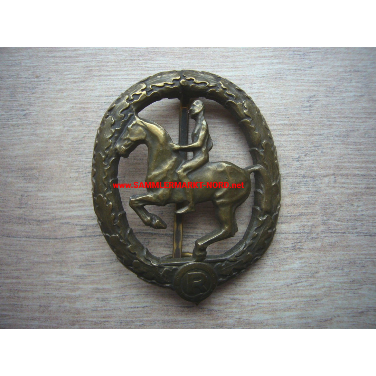German Horseman´s Badge in Bronze - Tombak