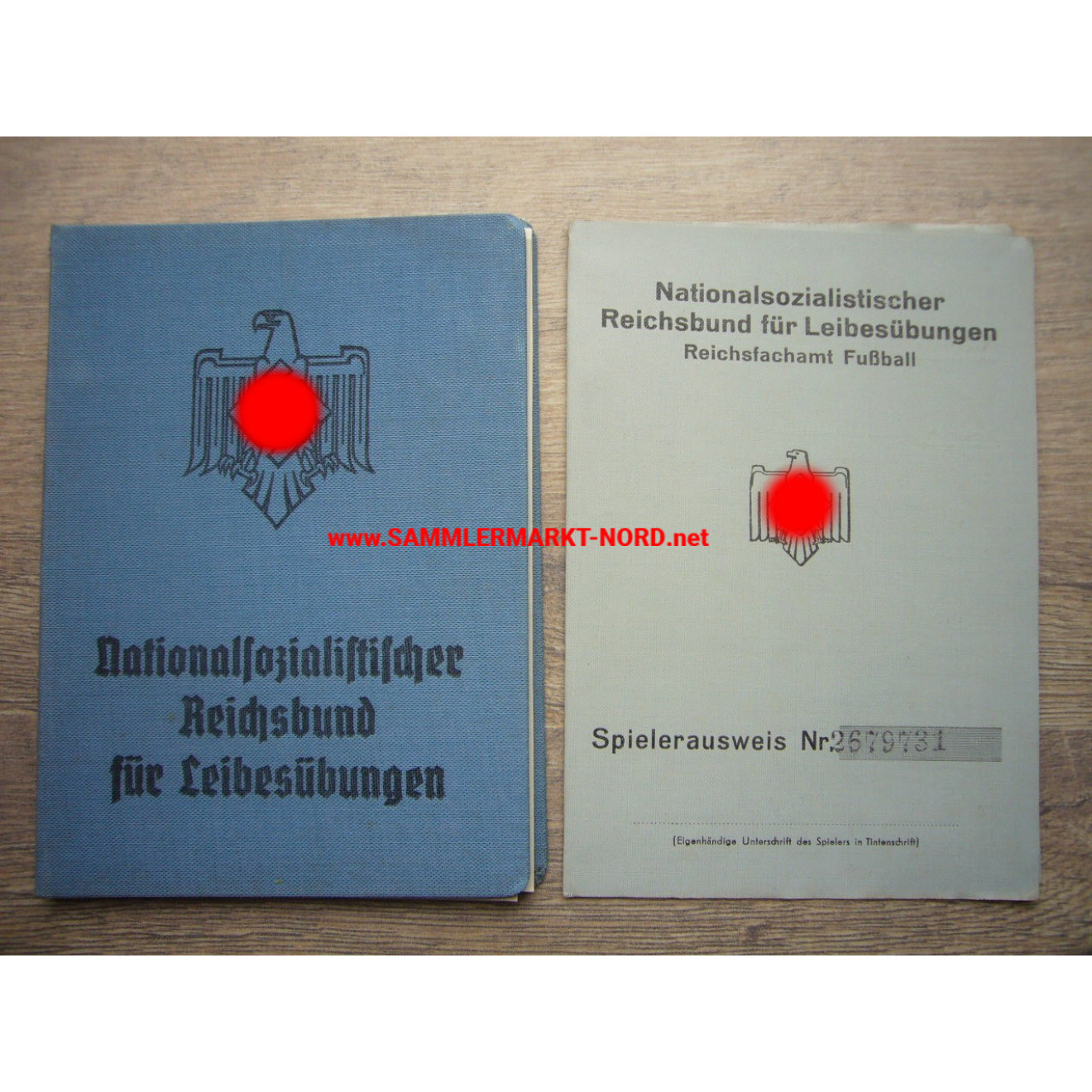 DRL Reichsbund für Leibesübungen - Mitgliedsbuch & Fussball Spielerausweis