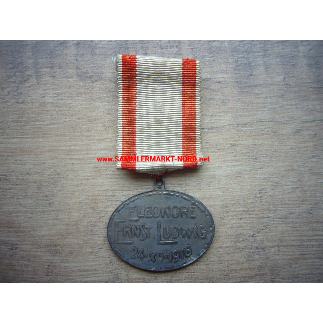 Hessen - Großfürstin Eleonore & Ernst Ludwig - Medaille zum Weihnachtsfest 1916