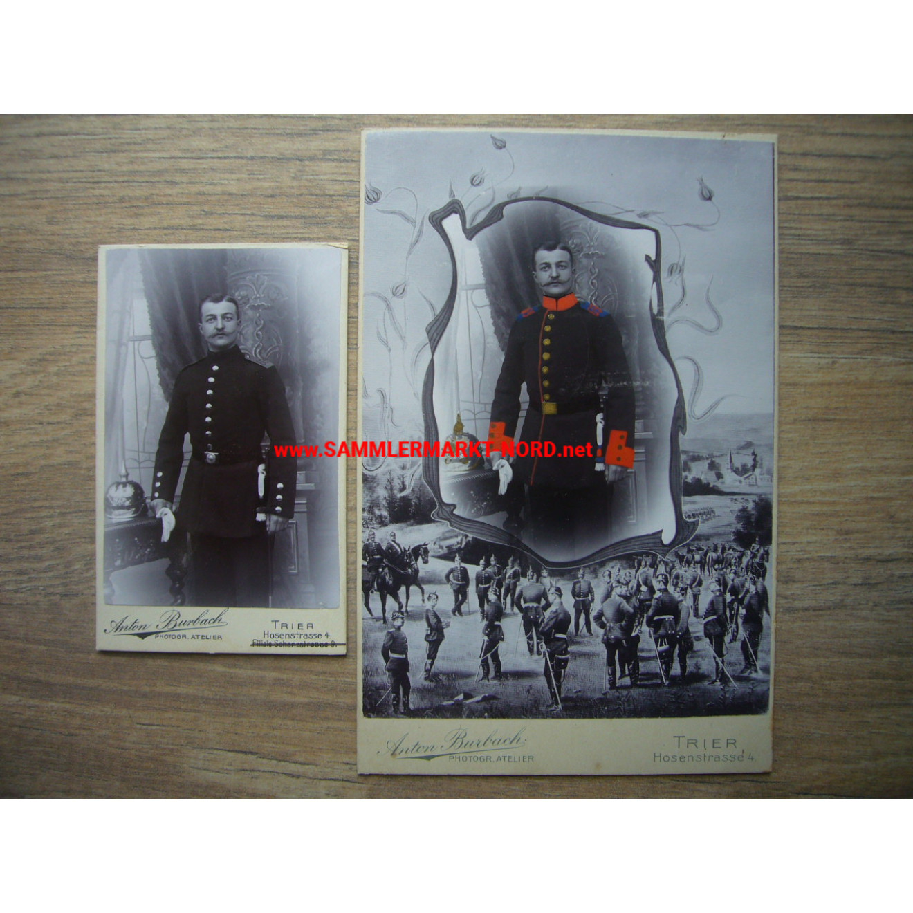 2 x cabinet photo 7th Rhenish Infantry Regiment No. 69