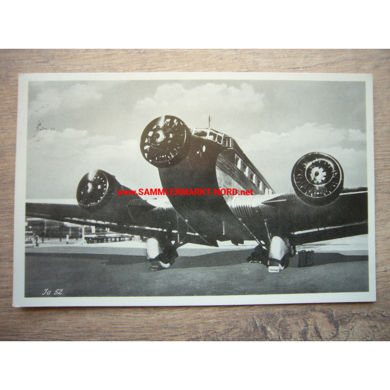 Luftwaffe postcard - Airplane Ju 52