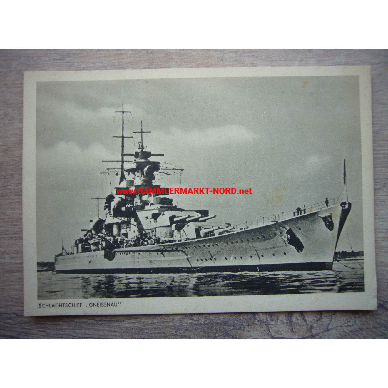 Kriegsmarine Postkarte - Schlachtschiff Gneisenau