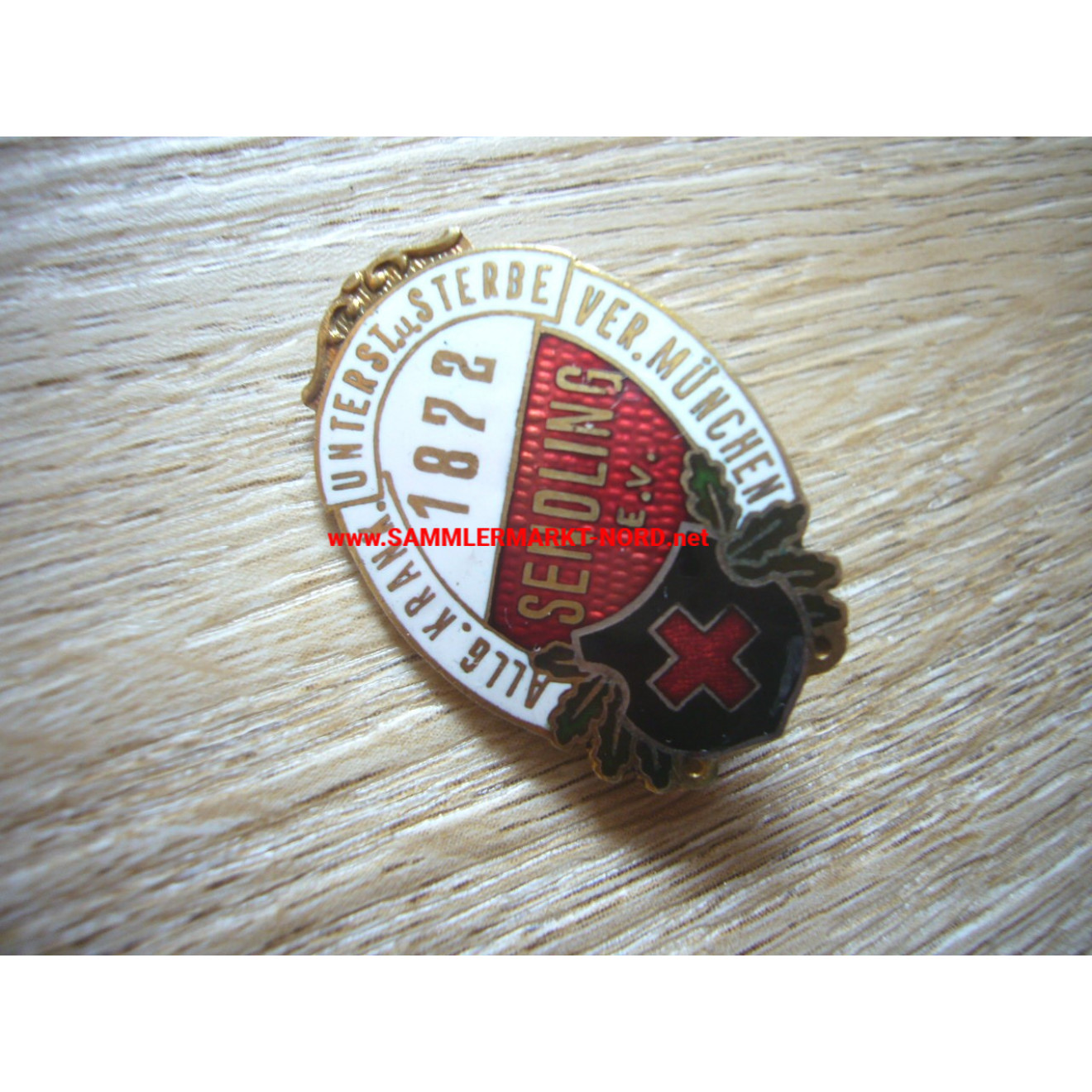 Red Cross - General Sick and Dying Association Munich - Sendling 1872 - Badge