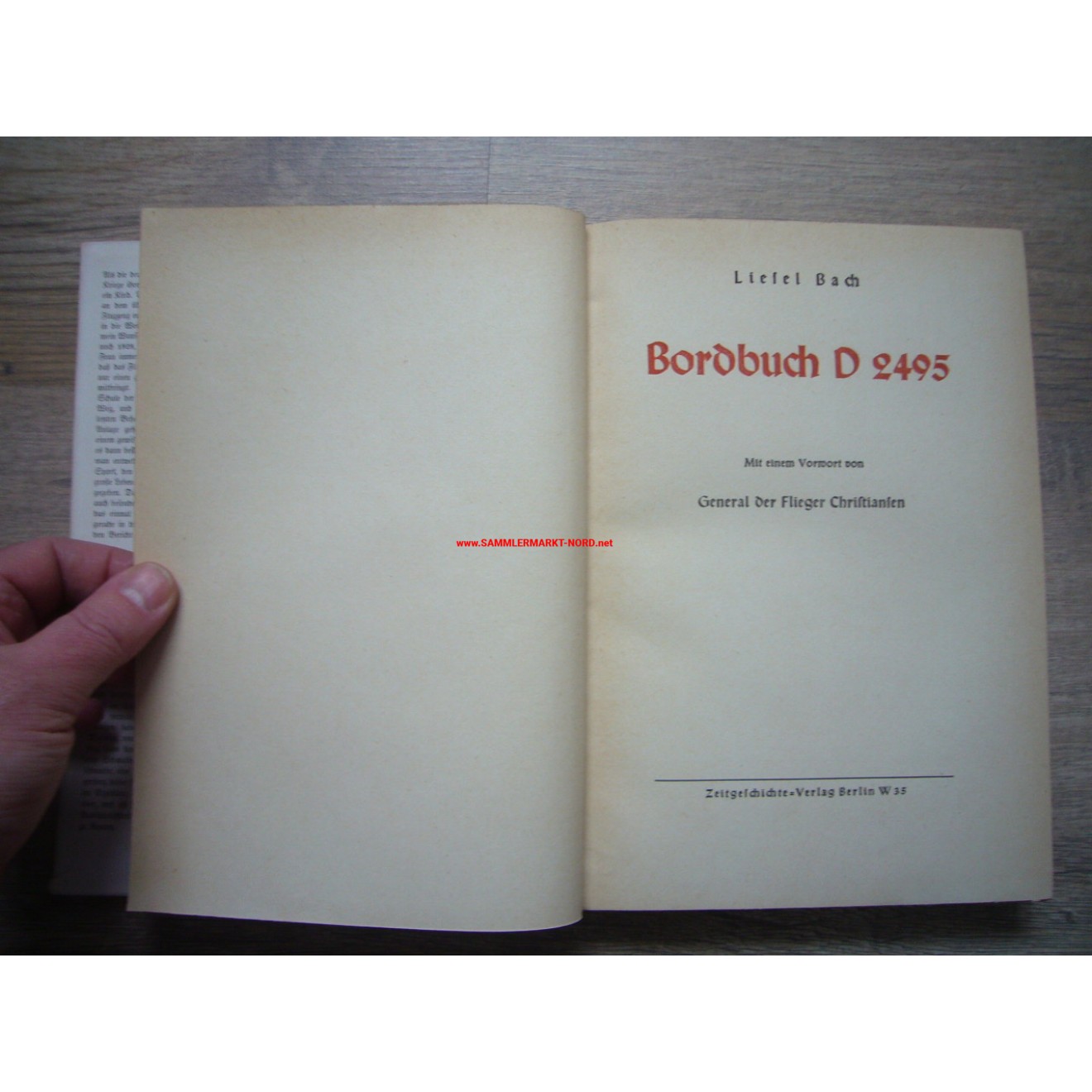 Liesel Bach - Bordbuch D - 2495 - 1937, Sammlermarkt-Nord, militärische ...