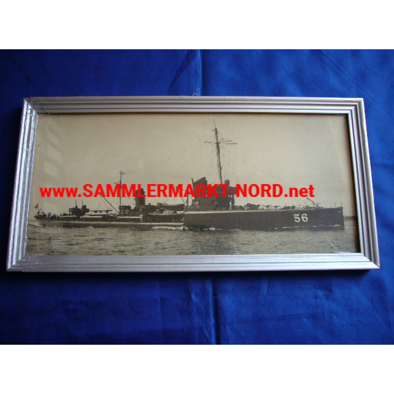 Framed photo U - boat supply ship torpedo 1940