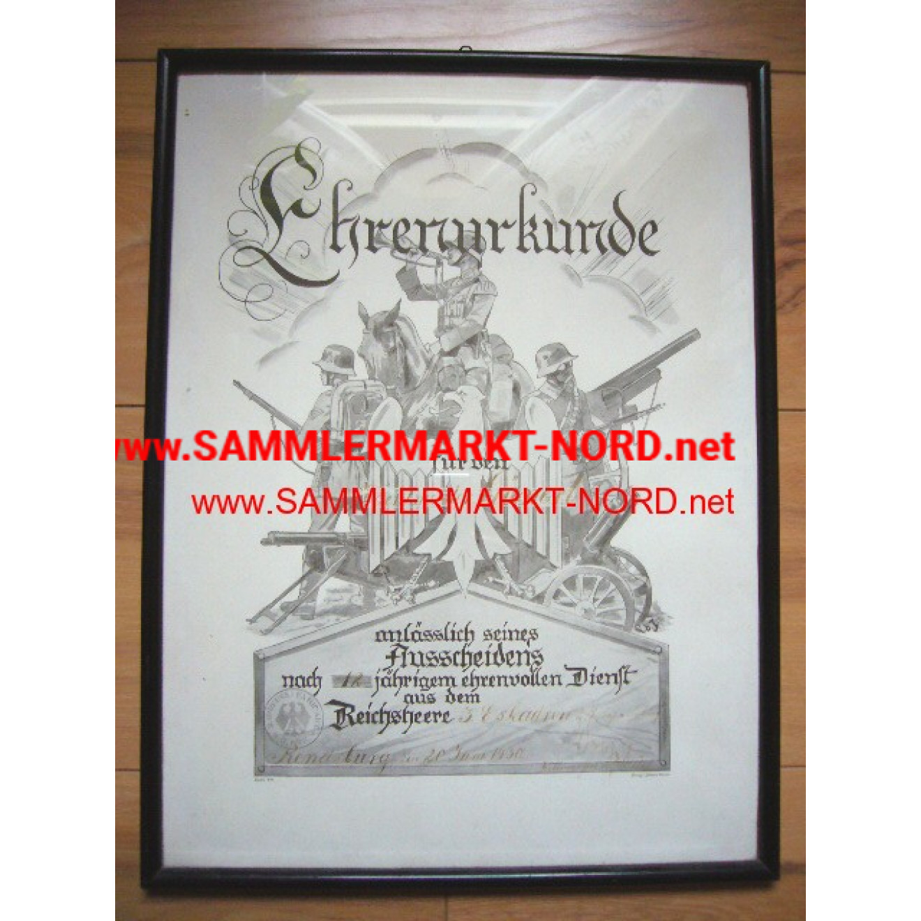 Certificate of commendation - 2 (Preuss). Fahrabteilung Rendsbur