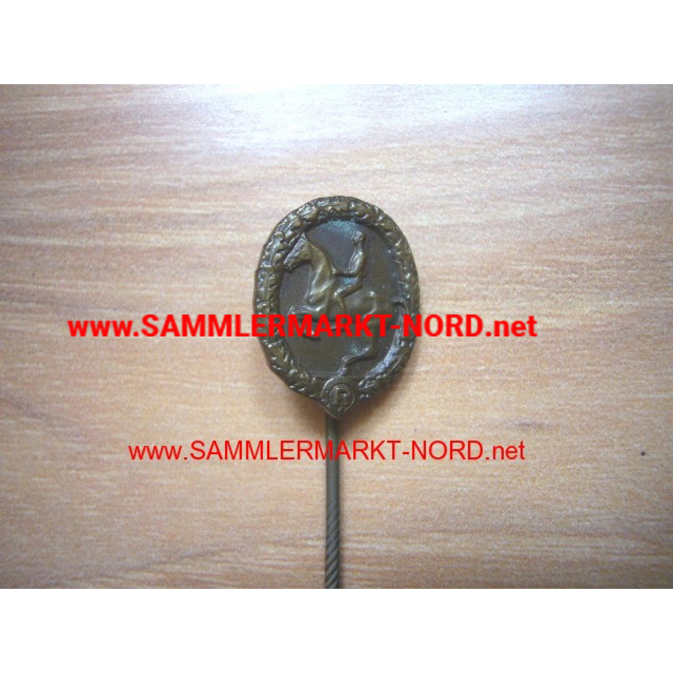 Miniatur - Deutsches Reiterabzeichen in Bronze