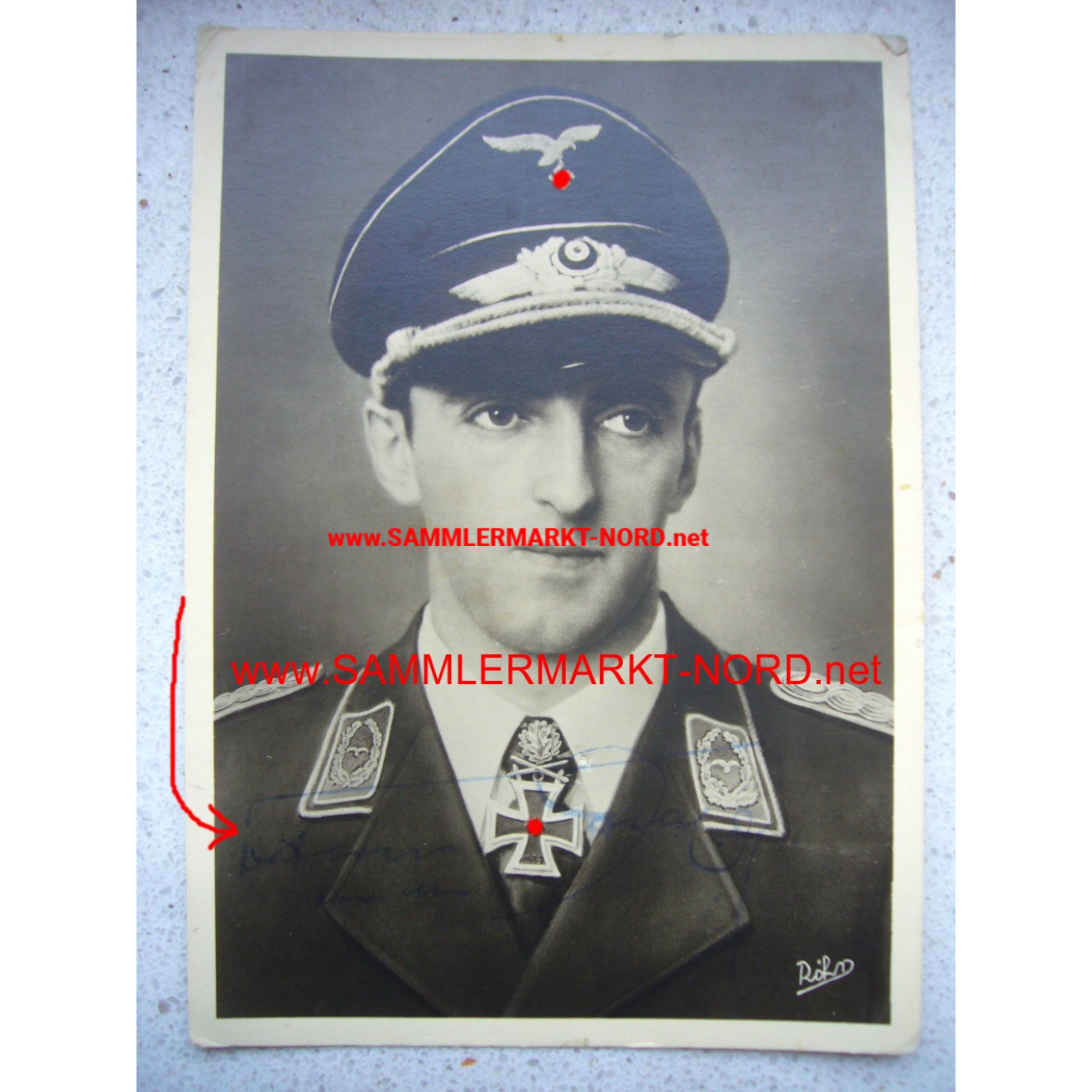 Luftwaffe - Schwerterträger Major HERMANN GRAF - Autograph