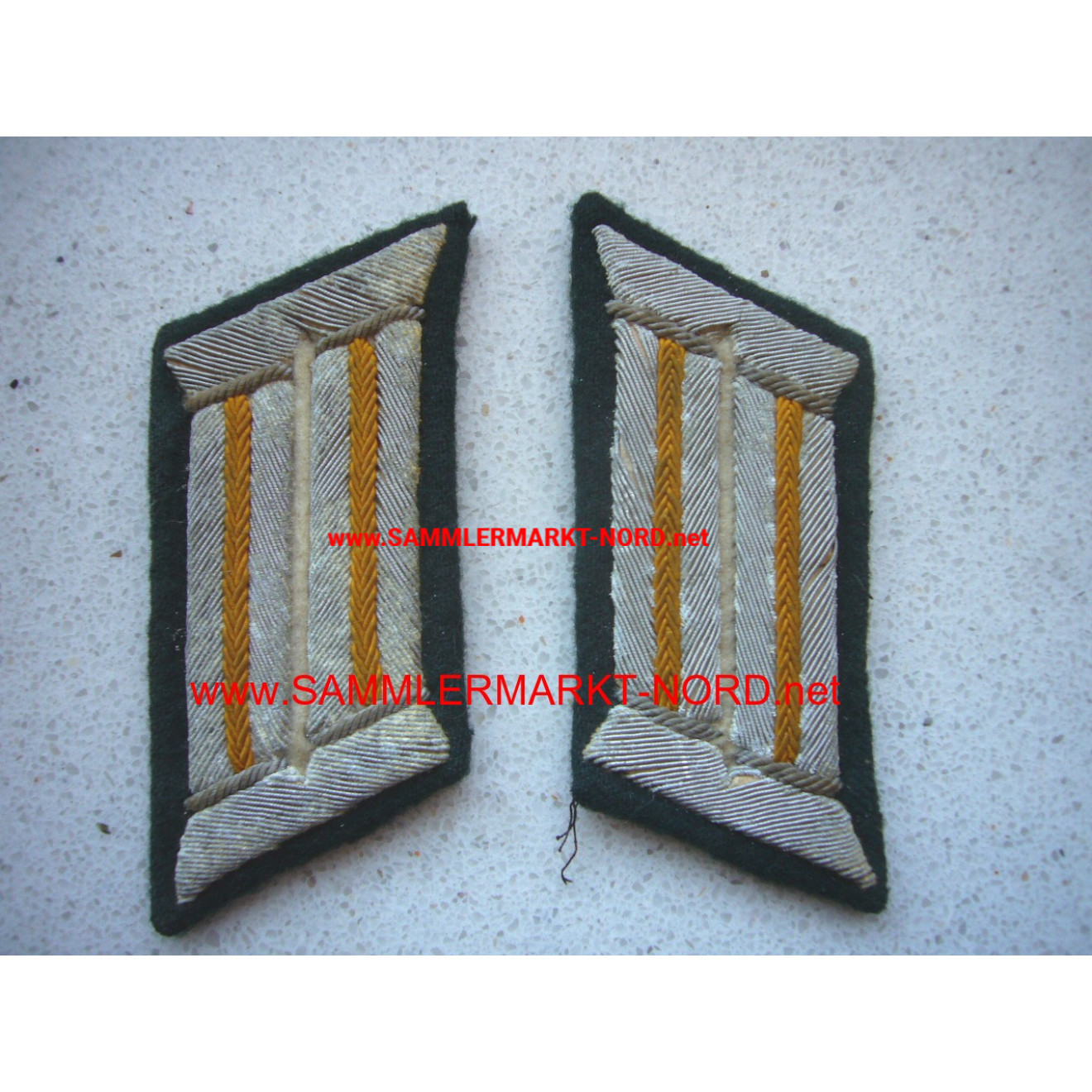 Kriegsmarine - A pair collar patches for officers of the coastal