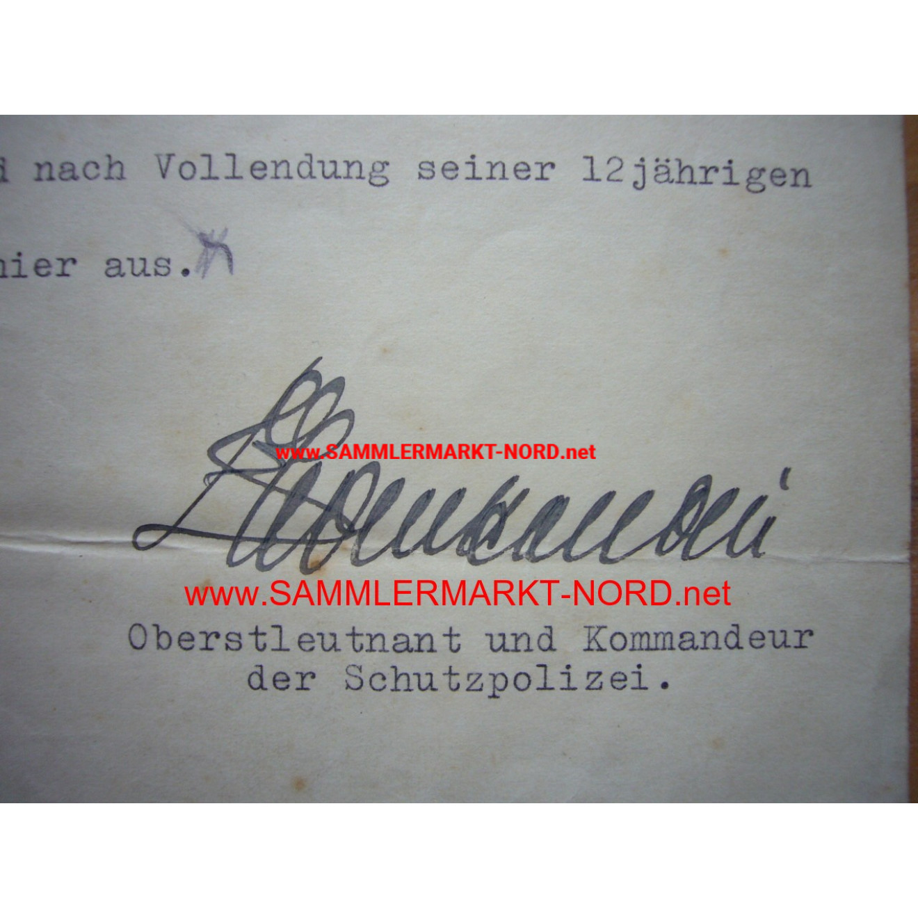 SS - Brigadeführer DR. HEINRICH LANKENAU - Autograph