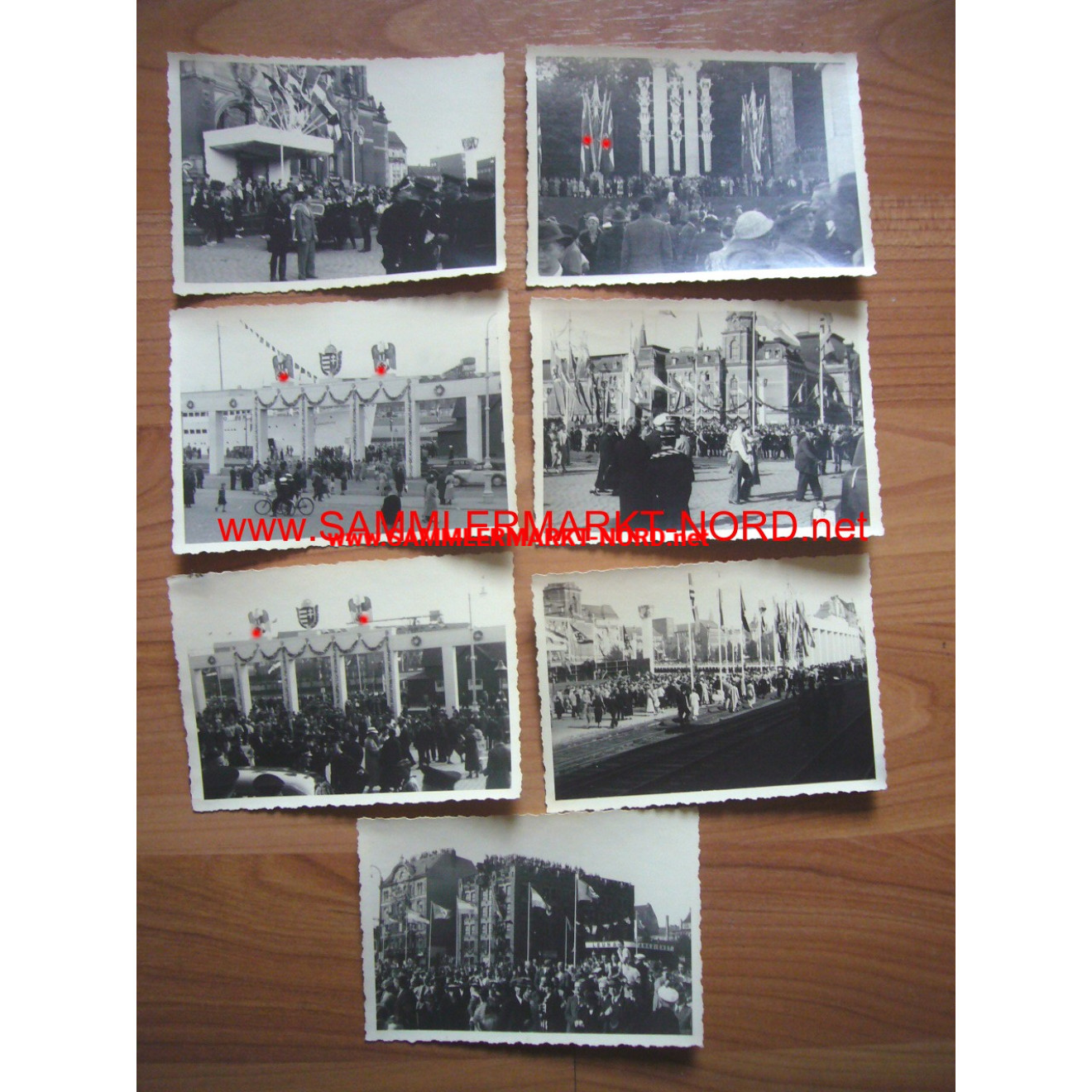 7 x Foto Kiel 1938 - Besuch des ungarischen Reichsverweser Miklo