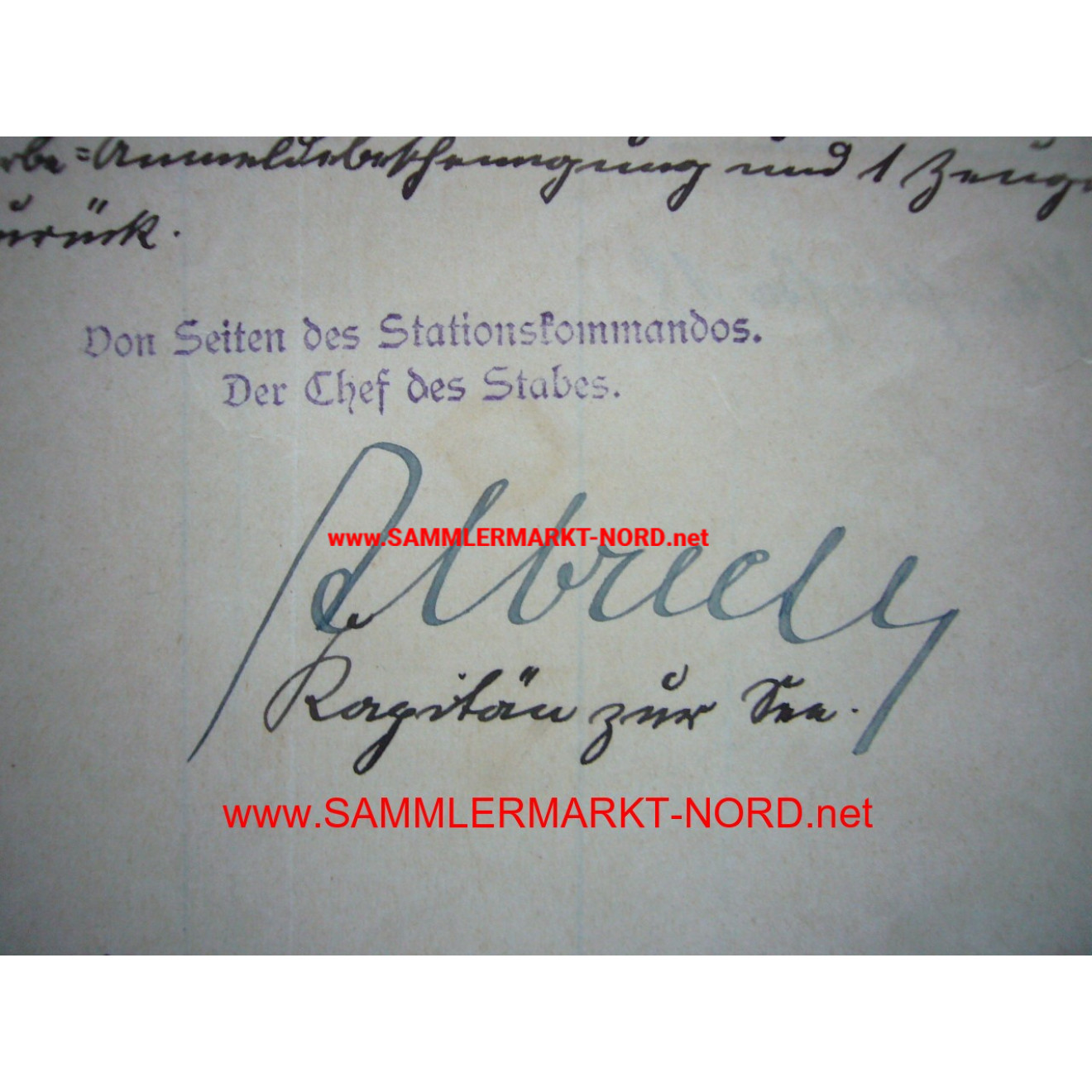 Kriegsmarine - Generaladmiral CONRAD ALBRECHT - Autograph