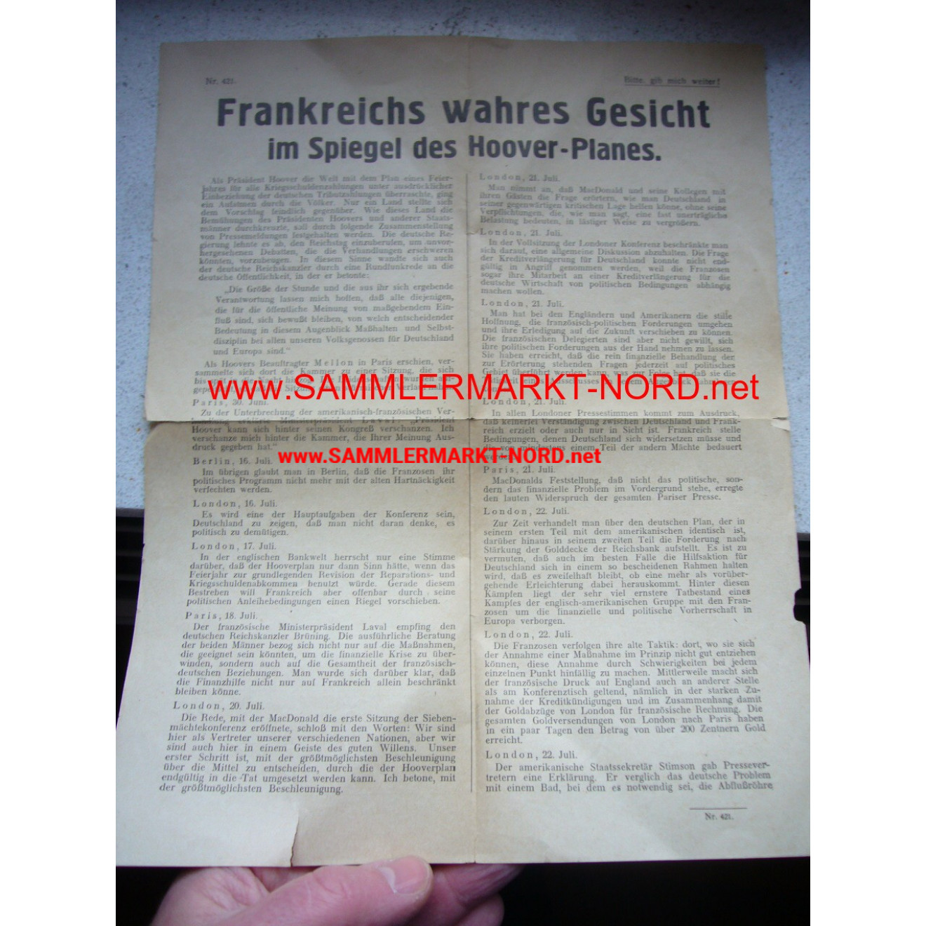 Deutscher Fichte Bund e.V. - Flugblatt Nr. 421