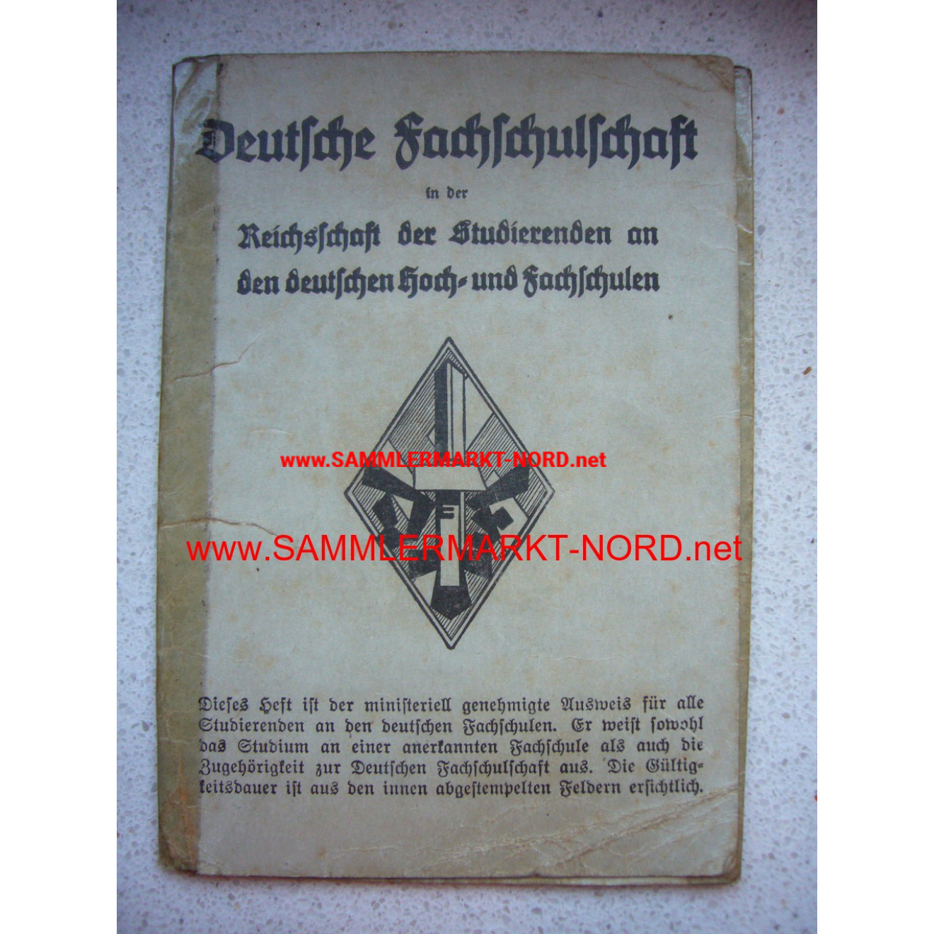 Deutsche Fachschulschaft - Member card