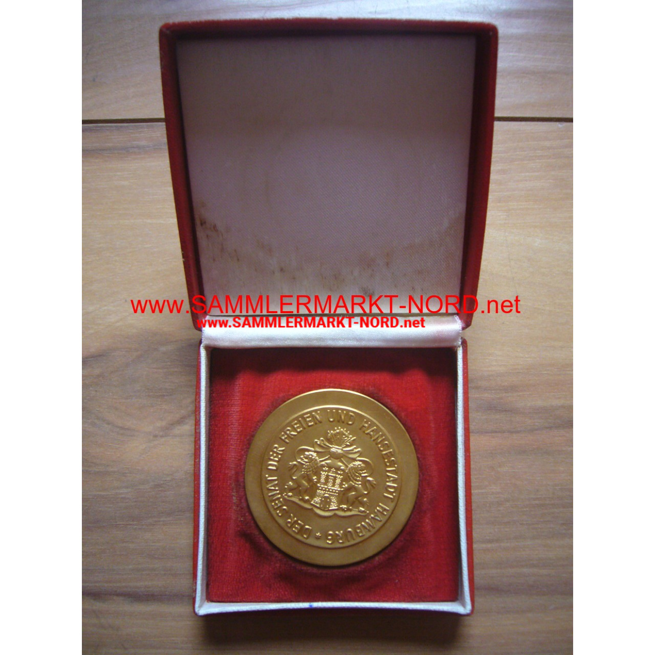Hanseatic City of Hamburg - Medal for the Golden Wedding & Etui