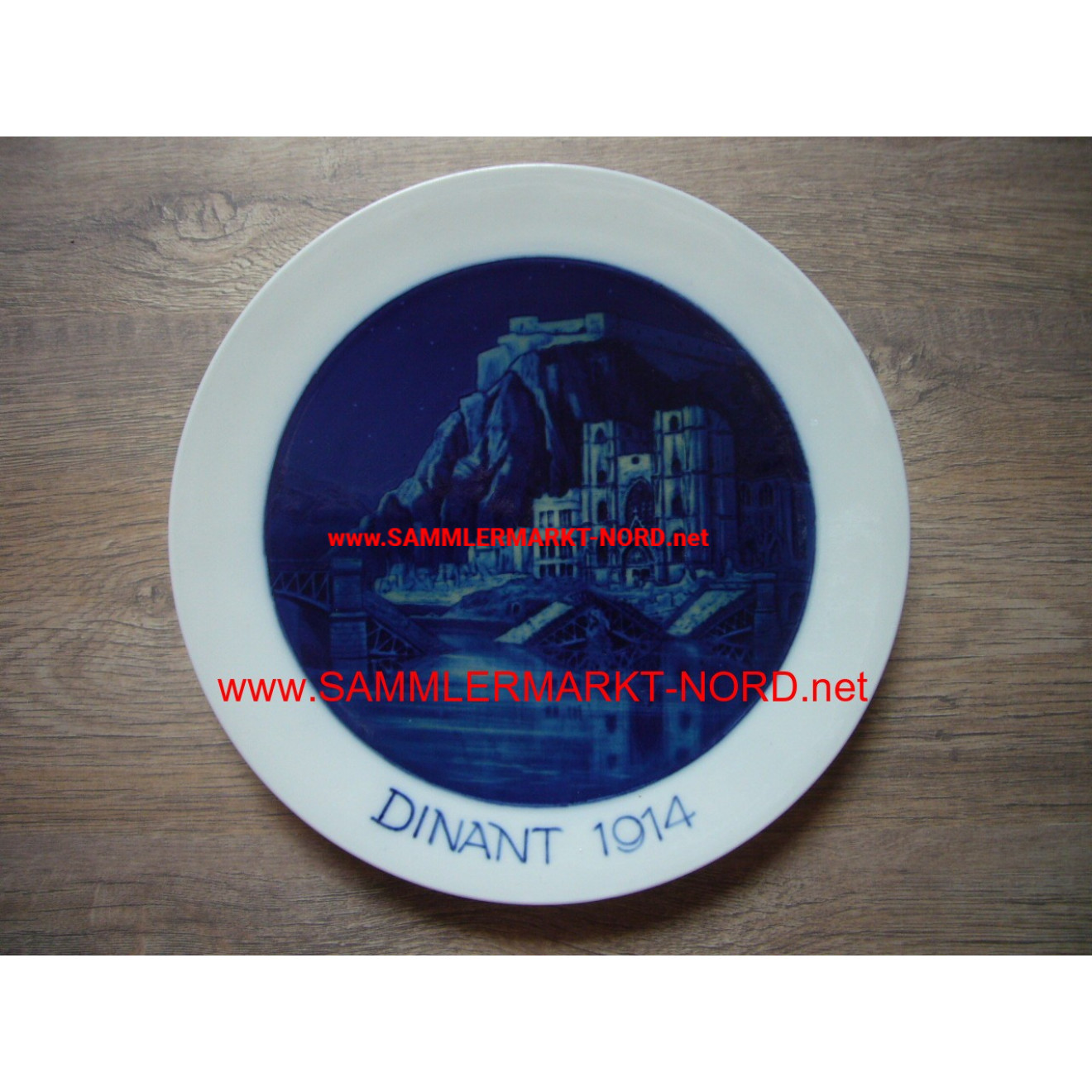 Meissen wall plate - Dinant (Belgium) 1914