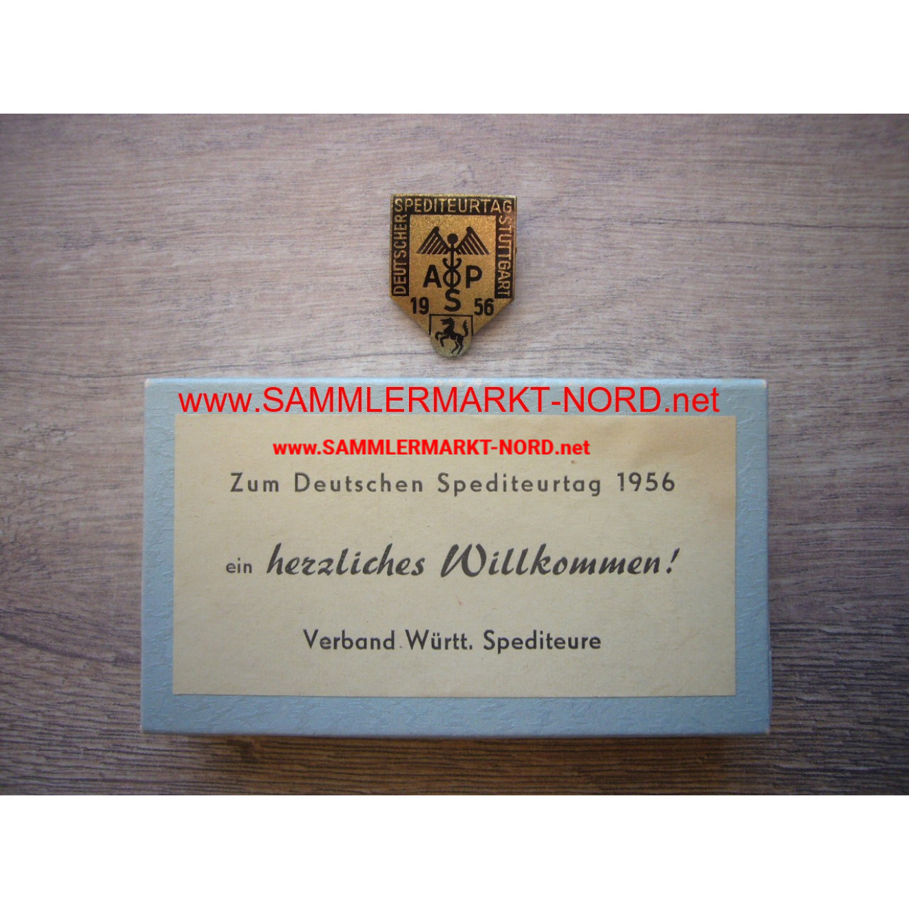 German Freight Forwarder 1956 (Württemberg) - badge & case