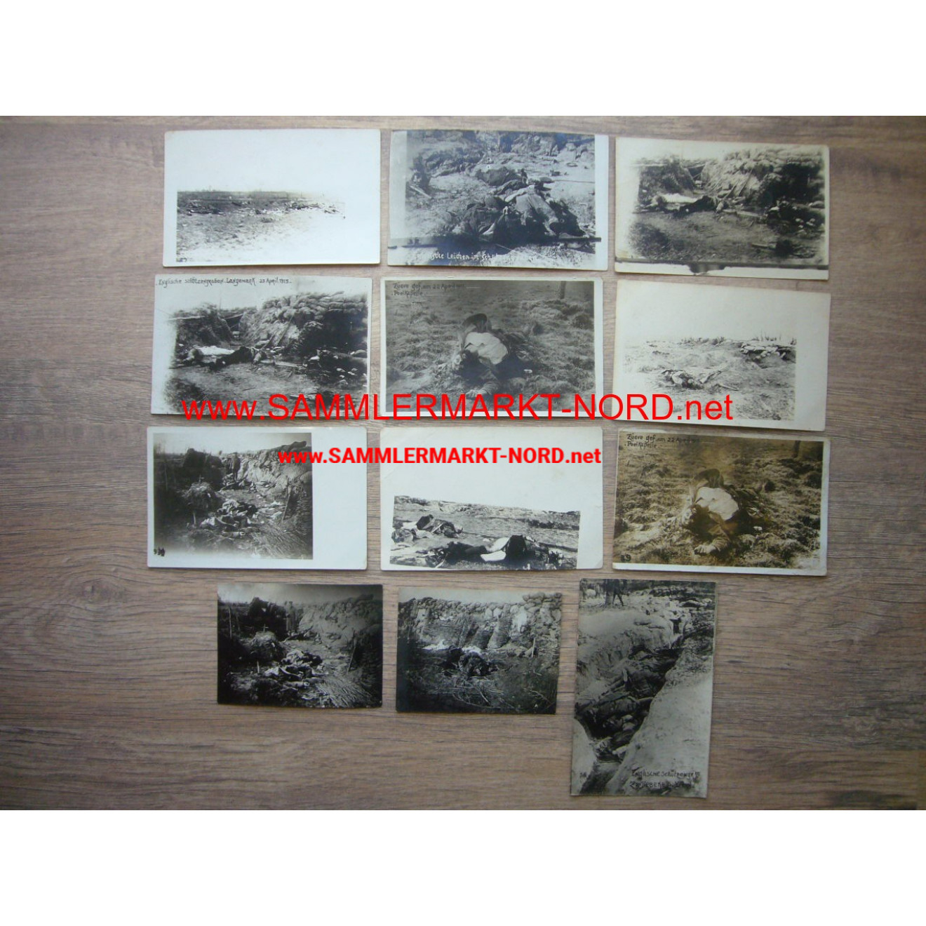 Flandern Belgien - Konvolut Fotos toter Soldaten