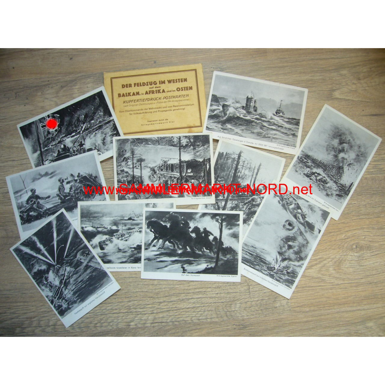 The campaign in the west - postcard folder