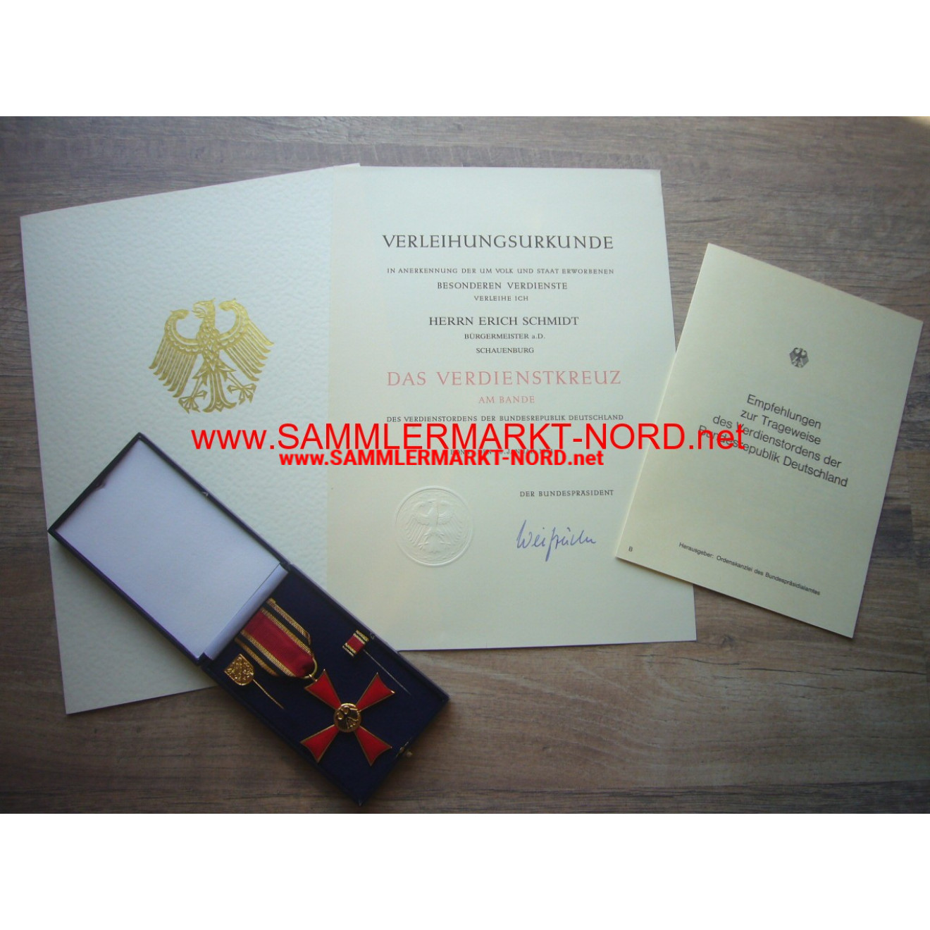 BRD - Verdienstkreuz am Bande & Urkunde 1994