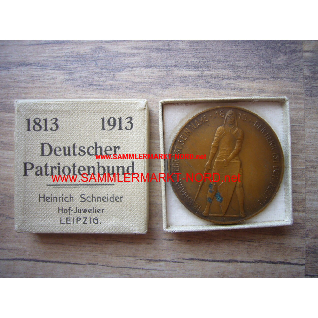 Deutscher Patriotenbund 1813 - 1913 - Medaille & Etui