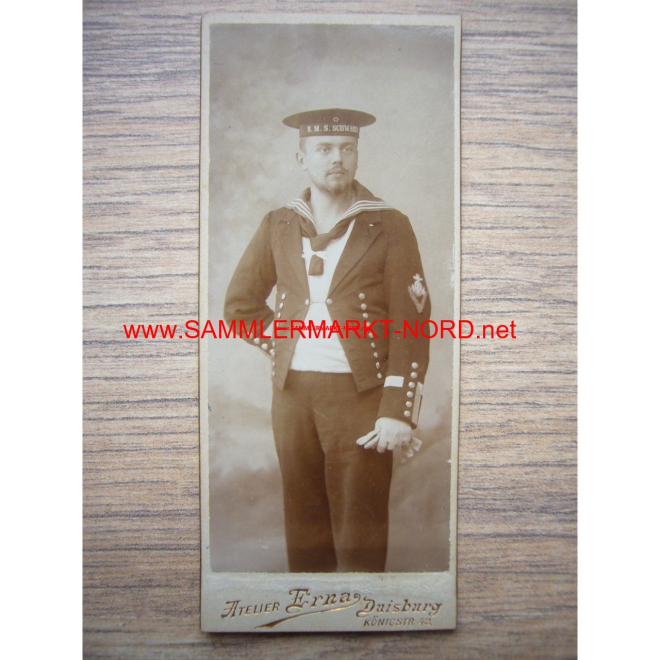 Kabinettfoto - Matrose der S.M.S. Schwaben, Sammlermarkt-Nord ...