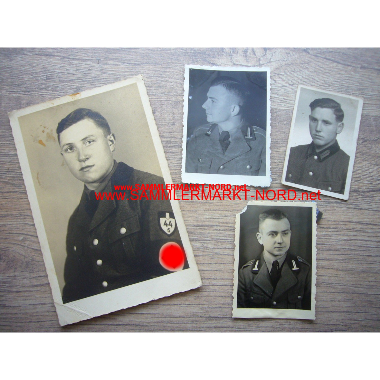 4 x portrait photo of the Reichsarbeitsdienst RAD