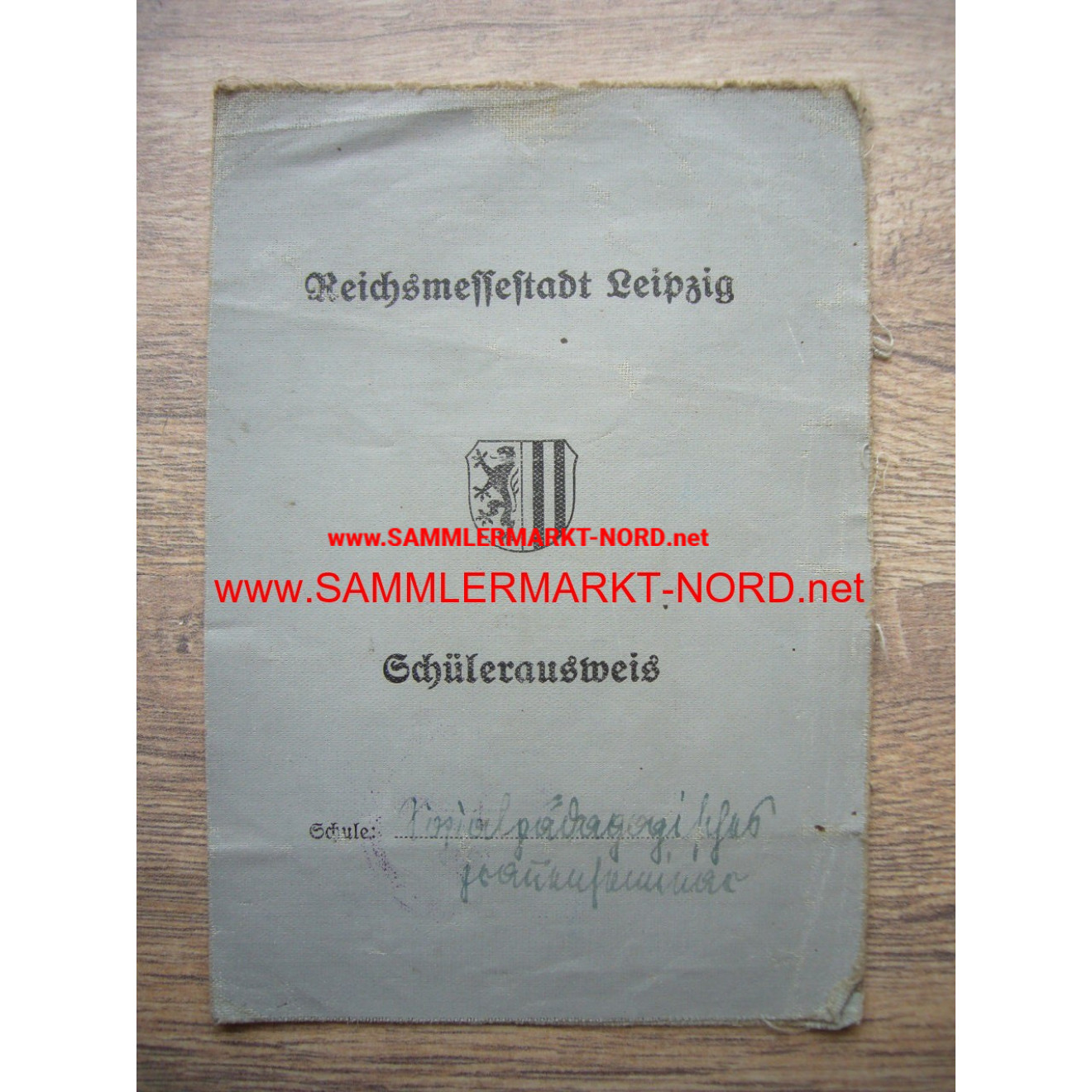 Reichsmesse City Leipzig - student ID card 1940