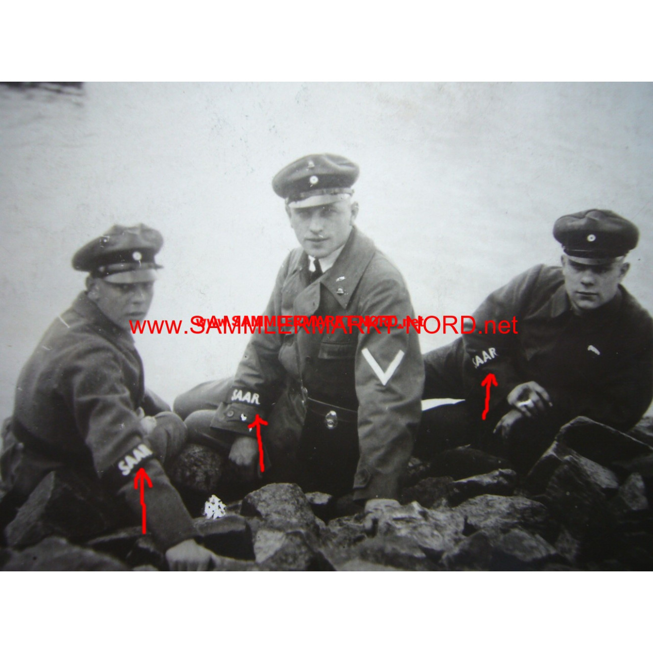 Stahlhelmbund members with cuff title "Saar"