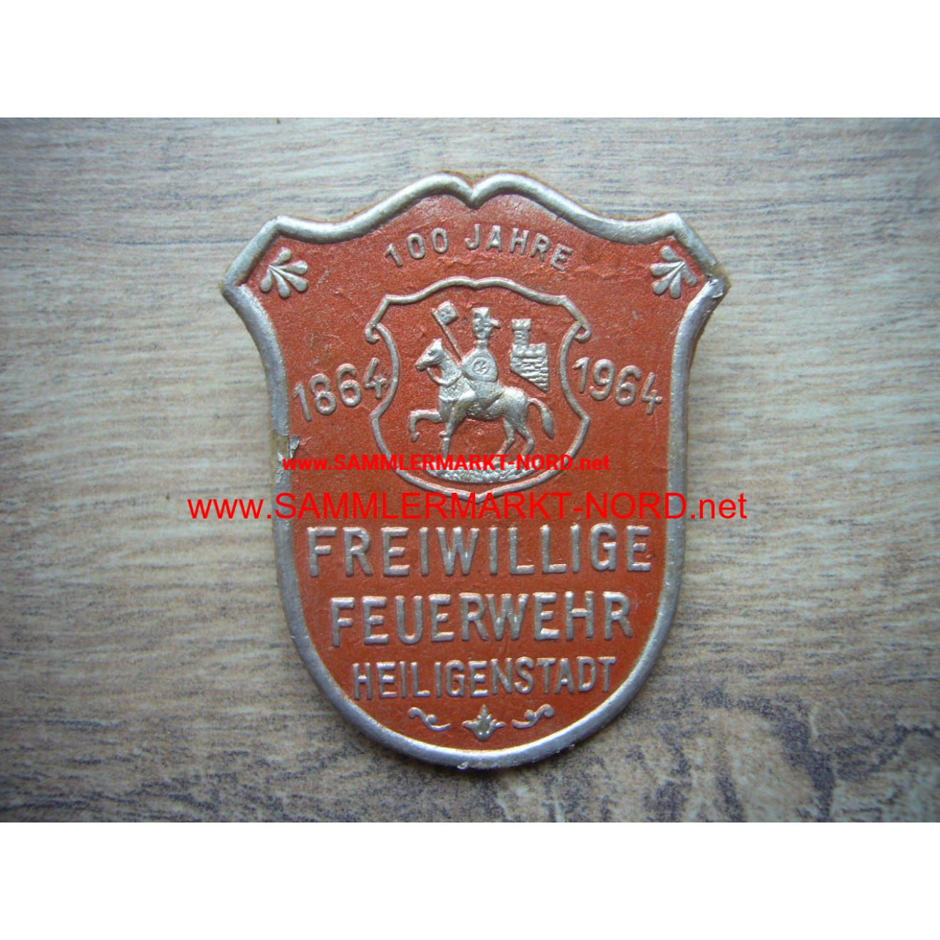 100 years of volunteer fire brigade Heiligenstadt 1964 - badge