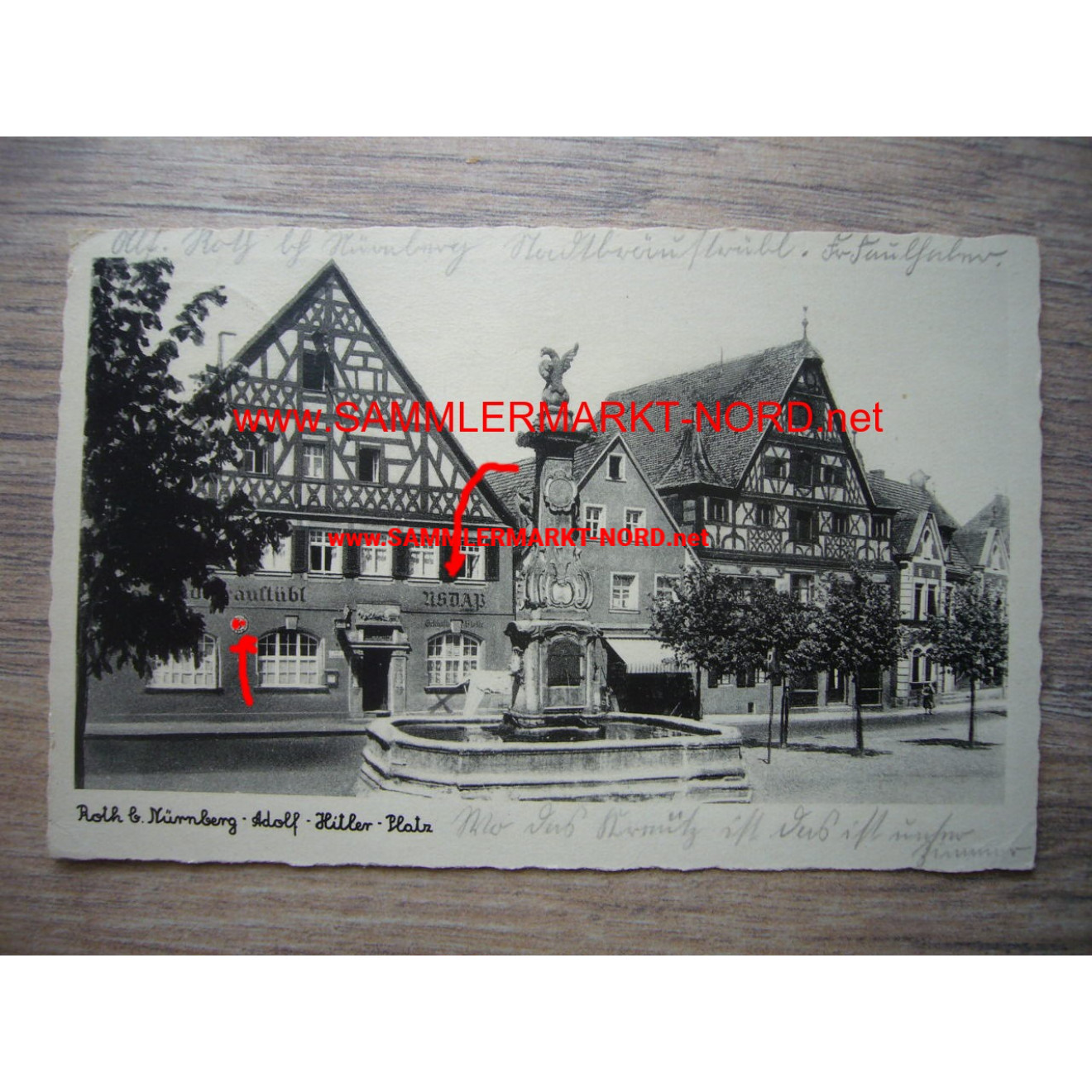 Roth near Nuremberg - Adolf-Hitler-Platz - Postcard