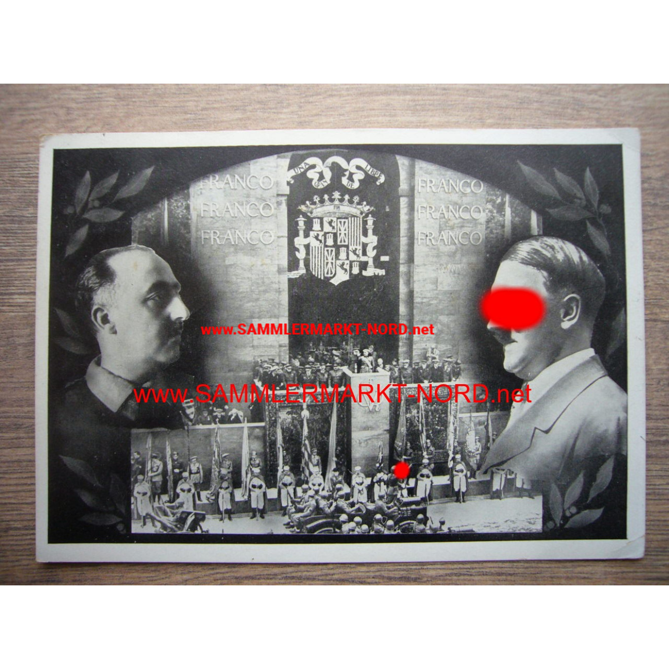 Adolf Hitler & Francisco Franco (Spain) - Postcard