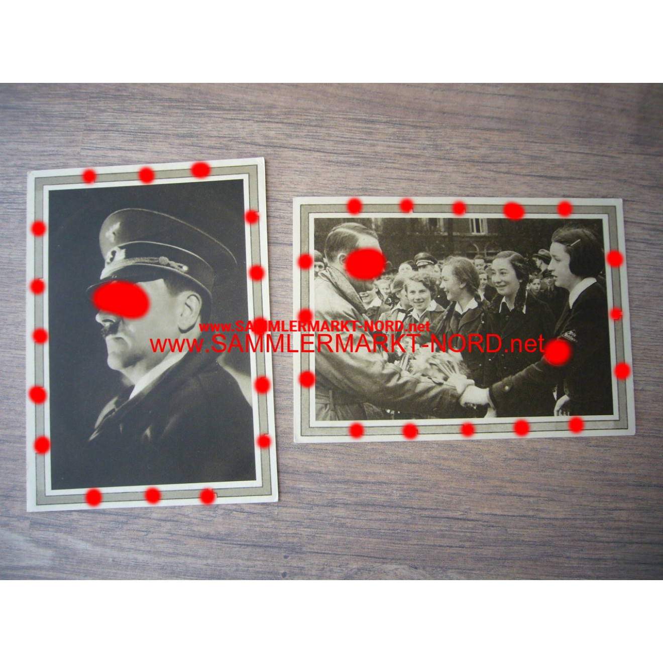 2 x Adolf Hitler - postcard