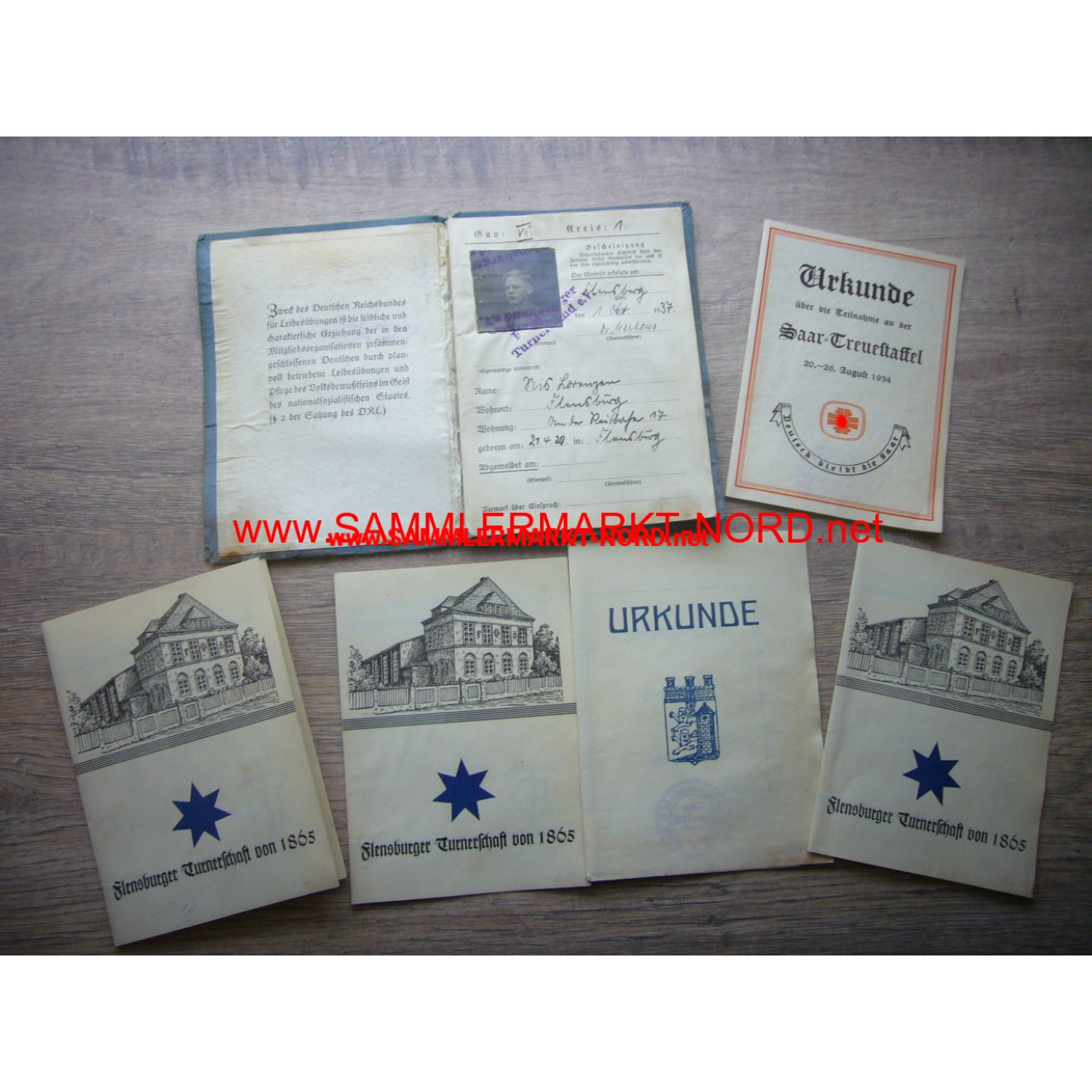 Dokumentengruppe - SAAR-TREUESTAFFEL 1934
