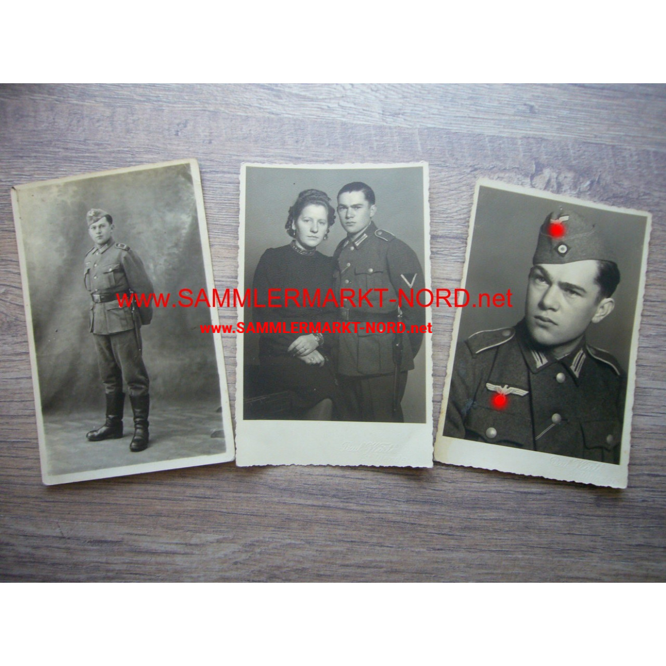 3 x Foto Soldat des 14. Infanterie Regiment 107