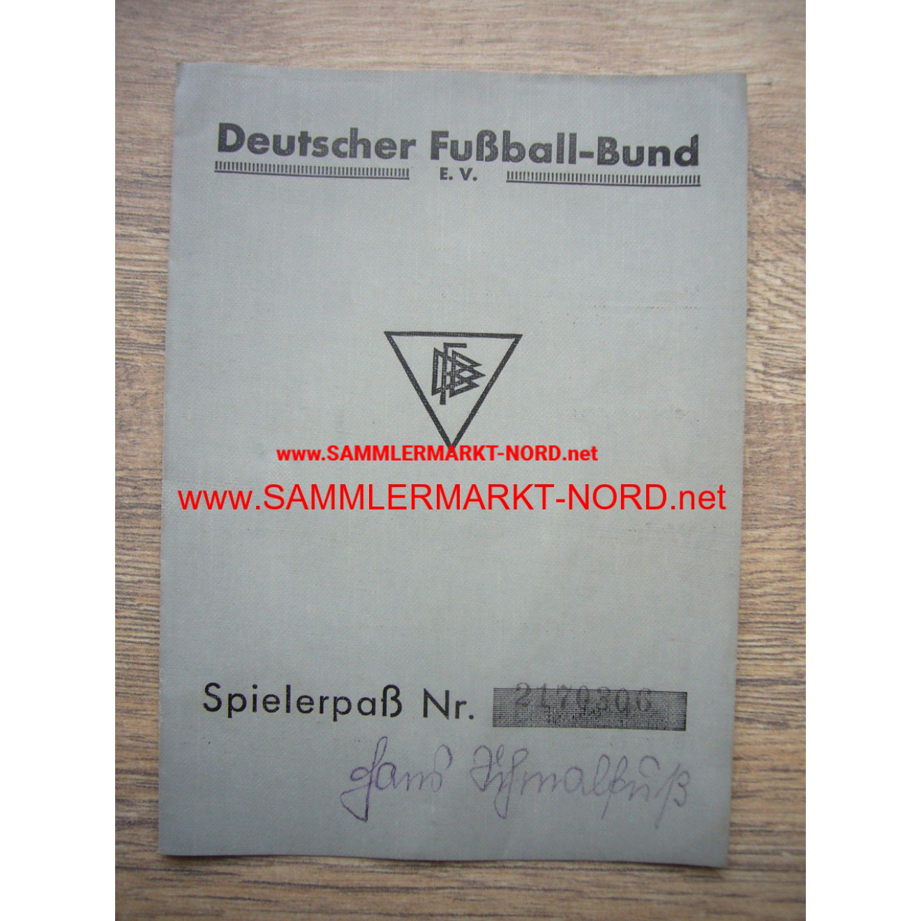DFB Deutscher Fußball-Bund - Spielerpaß 1935