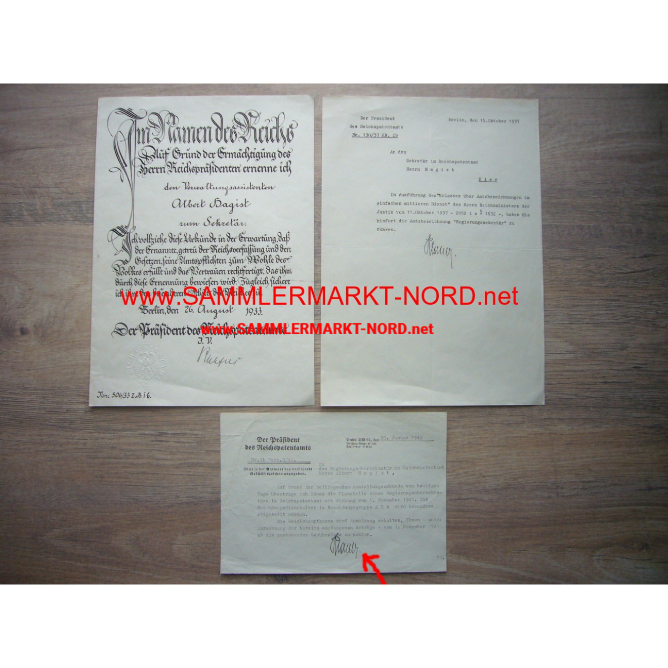 Reichspatentamt Berlin - document group