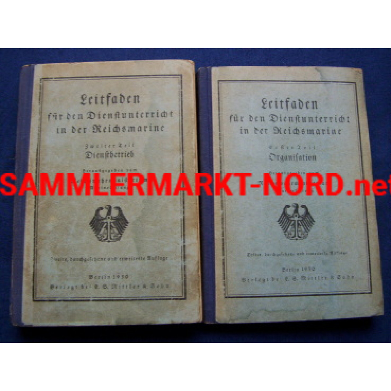 2 x manual for service instruction at the Reichsmarine