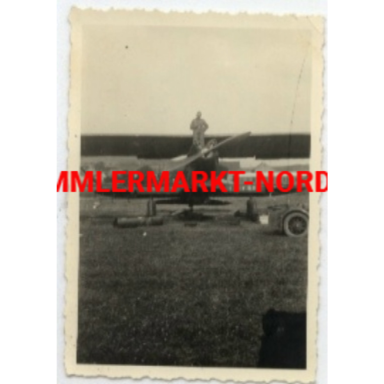 Captured French airplane at airport Cuxene