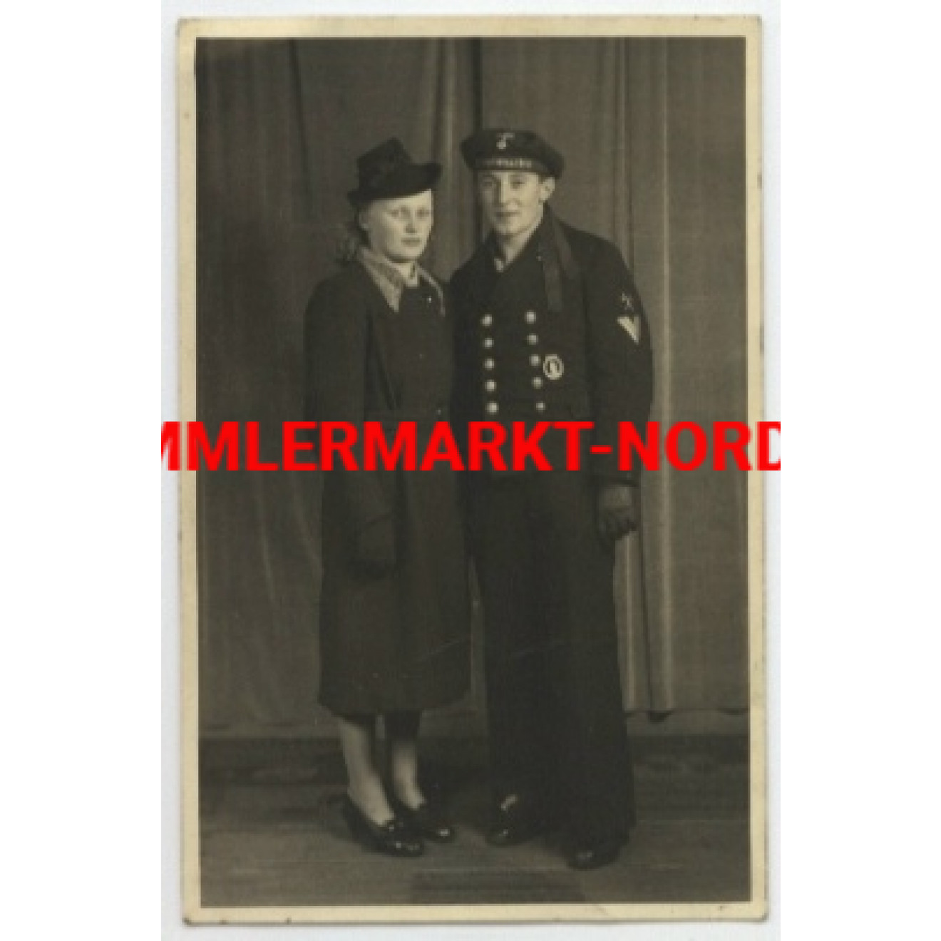 Matrose der Kriegsmarine mit Minensucherabzeichen und Laufbahnab