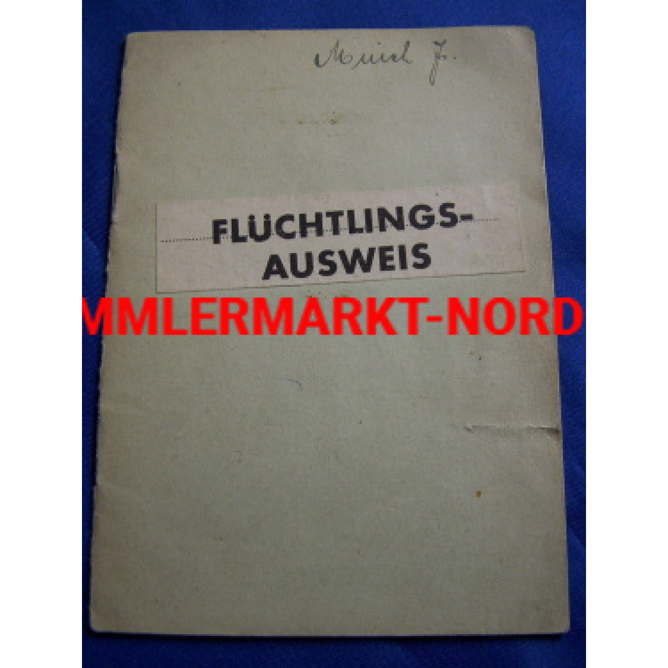 Refugee document of identification from Altoetting