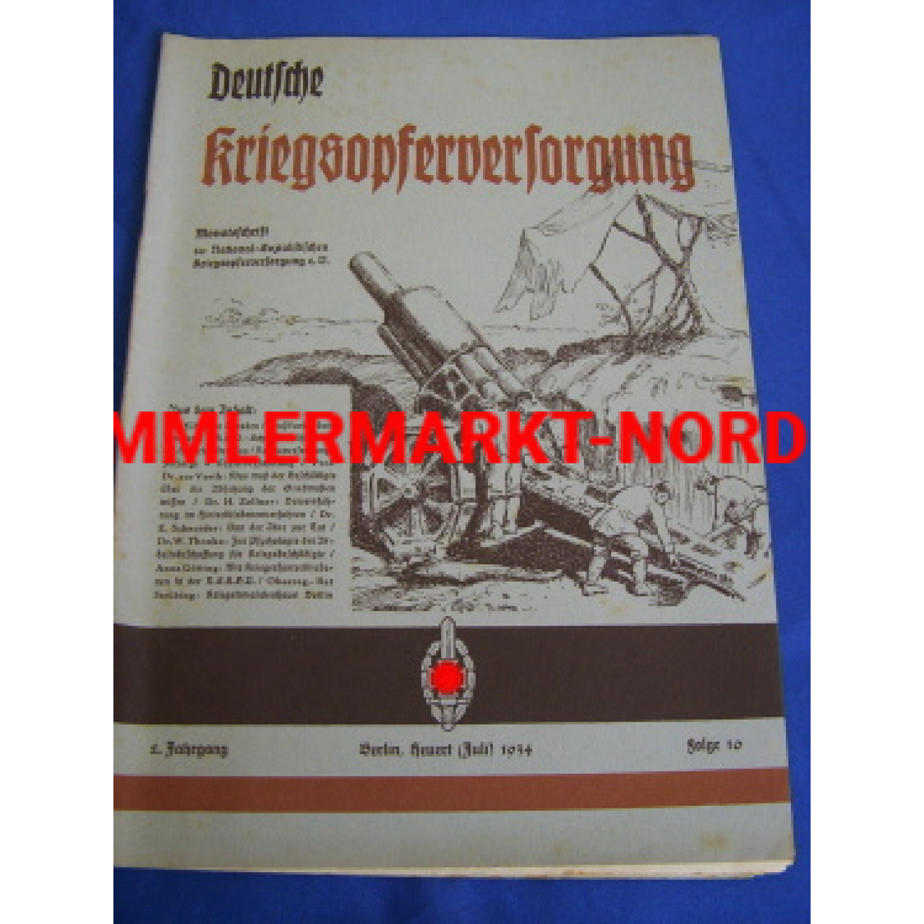NSKOV Deutsche Kriegsopferversorgung, July 1934
