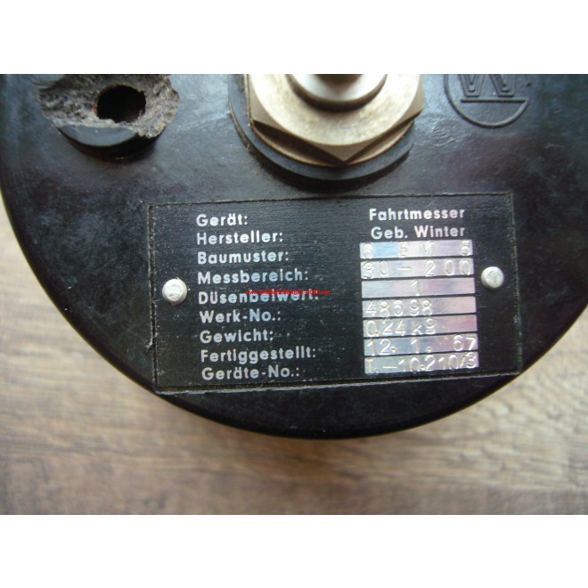 Winter Aircraft Instruments Company – Airspeed Indicator Model 6 FM 5 ...