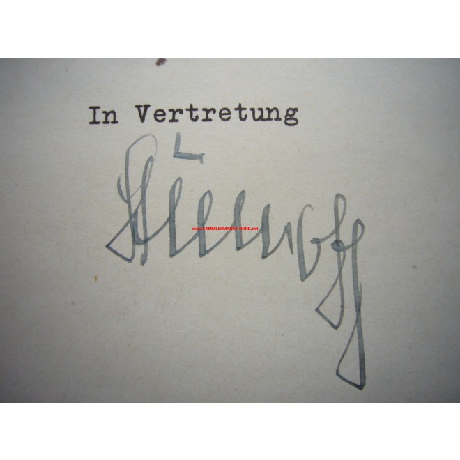 Luftwaffe - Generaloberst HANS-JÜRGEN STUMPFF - Autograph, Sammlermarkt ...