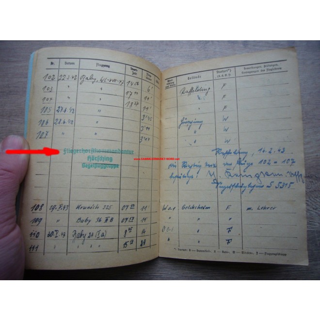 NSFK Air Corps - Flight Log No. 1 - Hörsching Air Base Command ...