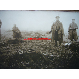 3 x photo of dead soldiers (probably French) WWI